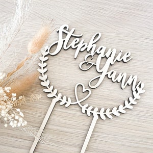 Personalized wedding cake topper