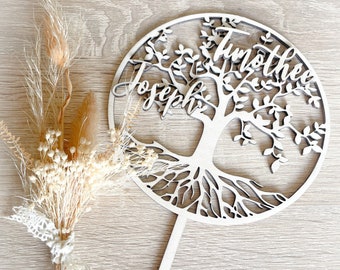 Cake topper arbre de vie en bois personnalisé