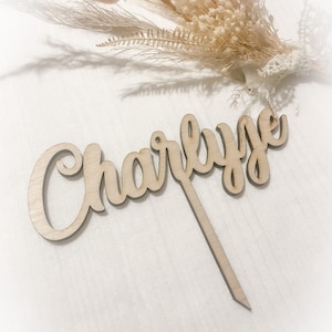Cake topper con nome personalizzato
