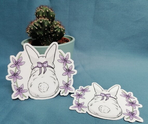 うさぎのお尻ぷっくりステッカー うさぎのお尻ぷっくりステッカー ◯うさぎのおしり イラスト