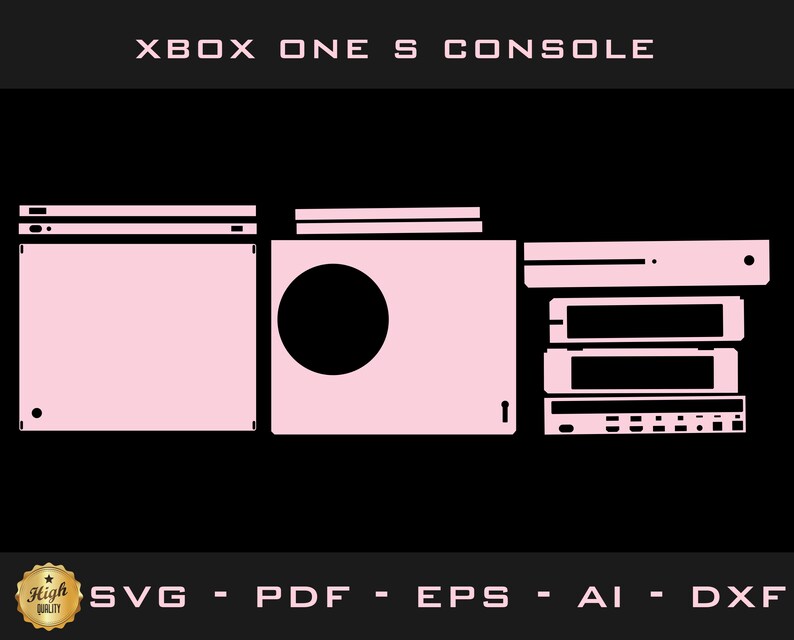 Xbox One S Skin Full Wrap Skin Template , Cutting Template , Cricut