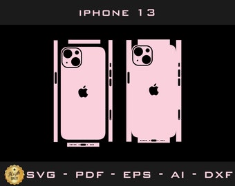 Apple iPhone 13 skin template  - cutting template  Aİ, Pdf,svg,dxf  silhouette, cricut Vector Cut File