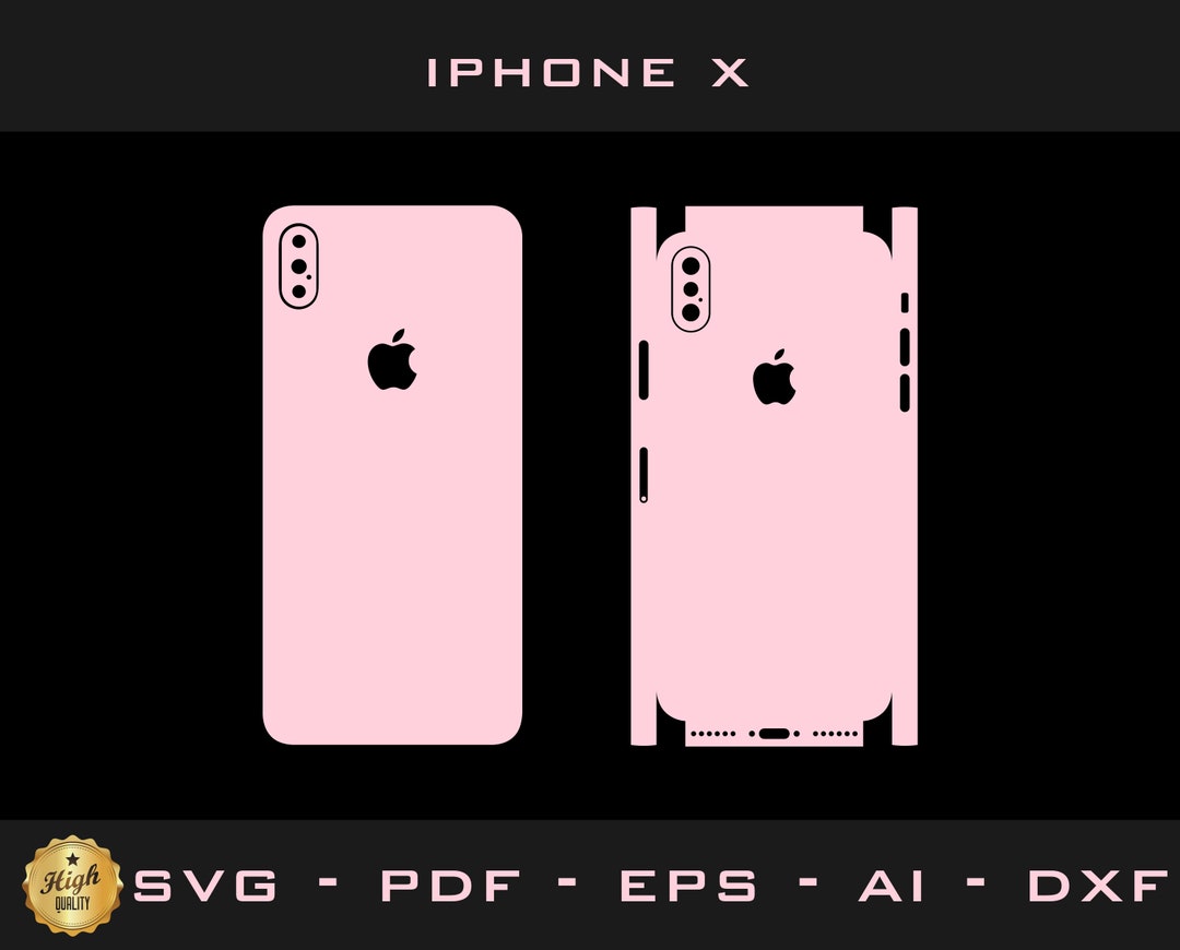 Apple iPhone X Skin Template Cutting Template Aİ - Etsy