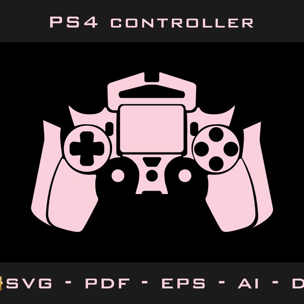 PS4 Controller skin template  - cutting template  Aİ, Pdf,svg,dxf  silhouette, cricut Vector Cut File