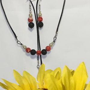 Red Ink & Black Lava Stone Set