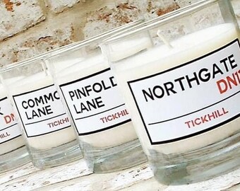 Street Name London Style Personalised Candle