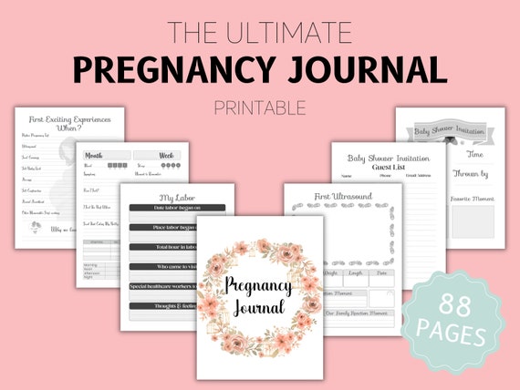 PRINTABLE Pregnancy Journal Pregnancy Journal PDF Pregnancy - Etsy