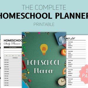 KOMPLETT Homeschool Planner, Stundenplaner, Homeschool Planer, Akademischer Planer, Lernplaner, Tagesplaner