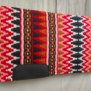 Western Show Horse Saddle Blanket New Zealand Design Handmade Wool Saddle Blanket Mats Top Wool Saddle Pad Size : 34 L x 36 W x 1 Inches image 3