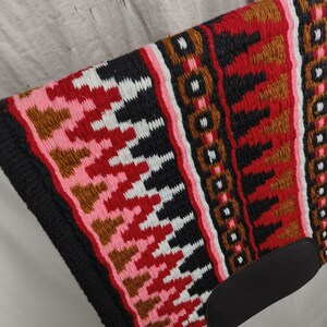 Western Show Horse Saddle Blanket New Zealand Design Handmade Wool Saddle Blanket Mats Top Wool Saddle Pad Size : 34 L x 36 W x 1 Inches image 2