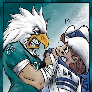 Láminas artísticas firmadas de deportes EAGLES / Arte de pared deportivo Arte de sala de juegos Regalo deportivo Decoración de los Philadelphia Eagles Arte de fan Regalo para él Regalo para ella