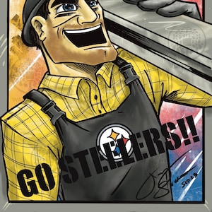 STEELERS Steel Curtain Sports Art PRINTs | Sports Wall Art Game Room Art Wall Sports Gift for Him Gift for Her Pittsburgh Home Decor