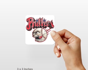 Sticker Baseball Phillies, Sticker cadeau sport drôle, cadeaux drôles, Sticker papa drôle, cadeaux sport, Sticker graphique, PermaStickers UV DTF 3D