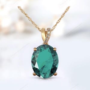 4ct. Vintage Paraiba Tourmaline Pendant For Women Art Deco Style Necklace Rose Gold Paraiba Tourmaline Wedding Pendant Anniversary Gift