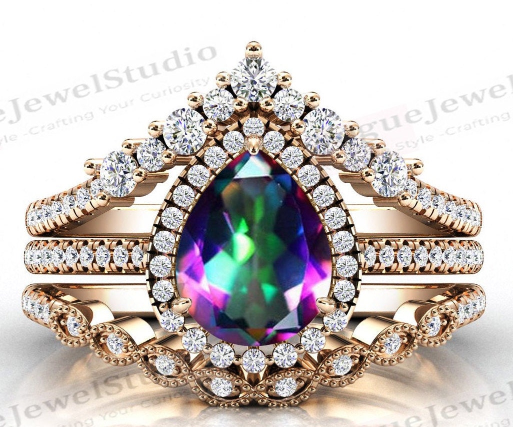 k様 ミスティックトパーズ リング 19号 虹色の輝きミスティックトパーズリングオーバルカット《送料無料》PY