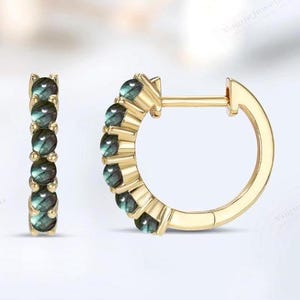 Natural Blue Fire Labradorite Earrings Art Deco Cartilage Hoop Earrings Unique Labradorite Dainty Wedding Earrings Rose Gold Tiny Earrings