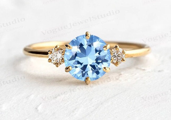 Double Pear-Shaped Sky Blue and White Topaz Bypass Split Shank Ring in  Sterling Silver | Zales Outlet