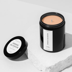Étiquettes de bougies de luxe, modèle d'étiquette de bougie, étiquettes de bougies minimalistes, étiquettes de bougies rectangulaires et circulaires, étiquette de pot de bougie, autocollants pour bougies