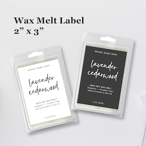Editable Wax Melt Label Template - Canva Wax Tart Label -  DIY Minimal Wax Tart Label - Pre Designed Wax Label Template - Instant Download