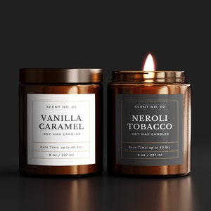 Canva Candle Label Template Design, Modernes Etikett für Kerzen, Benutzerdefinierte Luxus Kerzenetiketten, 2x2, 3x3 Kerzenetikett, Etiquetas para Velas