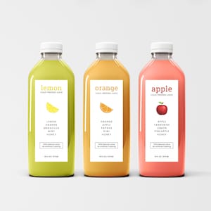 Editable Juice Bottle Label Template, DIY Customizable Juice Labels, Printable Juice Label Design, Juice Packaging Sticker, Drink Labels