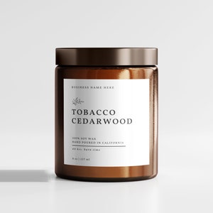 Duftkerzenetiketten - Luxuskerzenetikett Vorlage - Canva Candle Label Design - Elegante Kerzenetiketten - 3x3 Kerzenetikett - 2x2 Aufkleber