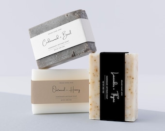 Editable Soap Wrap Label Template, Customizable Soap Bar Labels, Canva Printable Soap Labels, Soap Packaging Design, Soap Making Supplies