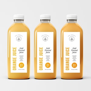 Juice Bottle Labels Template, Custom Juice Labels, Juicing Labels, Beverage Labels, Editable Juice Labels, Juice Stickers, Drink Labels