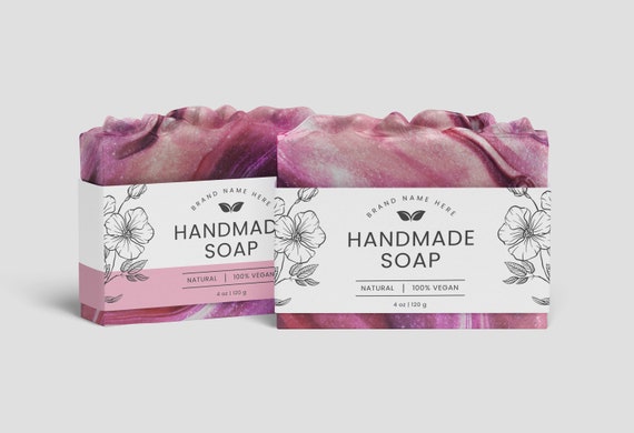 Handmade Soap Stickers Labels, Custom Template Body Label