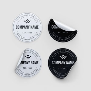 Custom Round Sticker Design Template, Personalized Stickers for ...