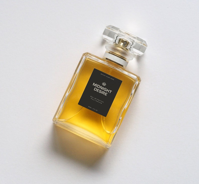 DIY Perfume Bottle Labels Template Cologne Label Design Downloadable