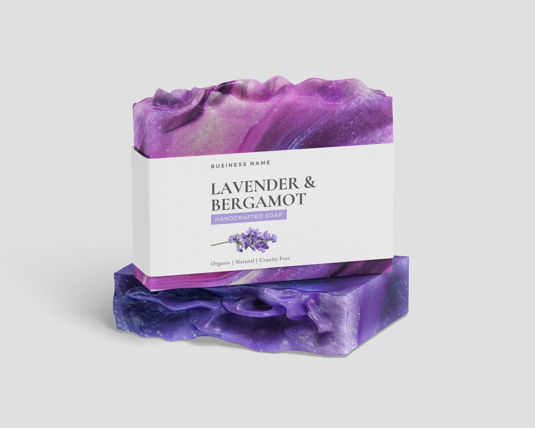 Printable Bar Soap Labels Craft Soap Editable Label Template Canva Wrap