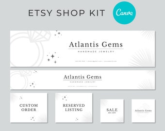 Etsy Shop Branding Kit, Etsy Shop Banner Template, Etsy Store Banner, Etsy Header, Canva Branding Kit, Elegant Etsy Banner, Minimal Banner