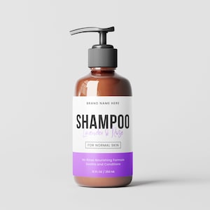 Shampoo Bottle Label Template, Body Wash and Conditioner Labels, Bathroom Labels, Cosmetic Stickers, Handsoap Labels, Pump Bottle Labels