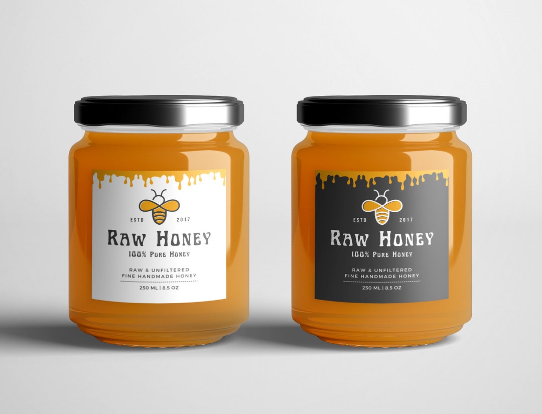 Honey Jar Labels, Homemade Honey Label, Honey Label Sticker, Canva