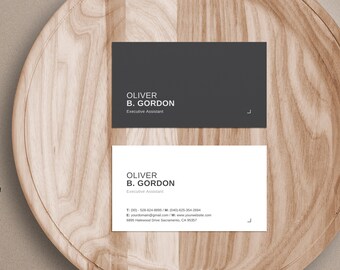 Plantilla de tarjeta de presentación - Diseño de tarjeta de presentación moderna - Tarjeta de presentación minimalista - Tarjeta de presentación Canva - Tarjeta de presentación editable de 3,5 x 2
