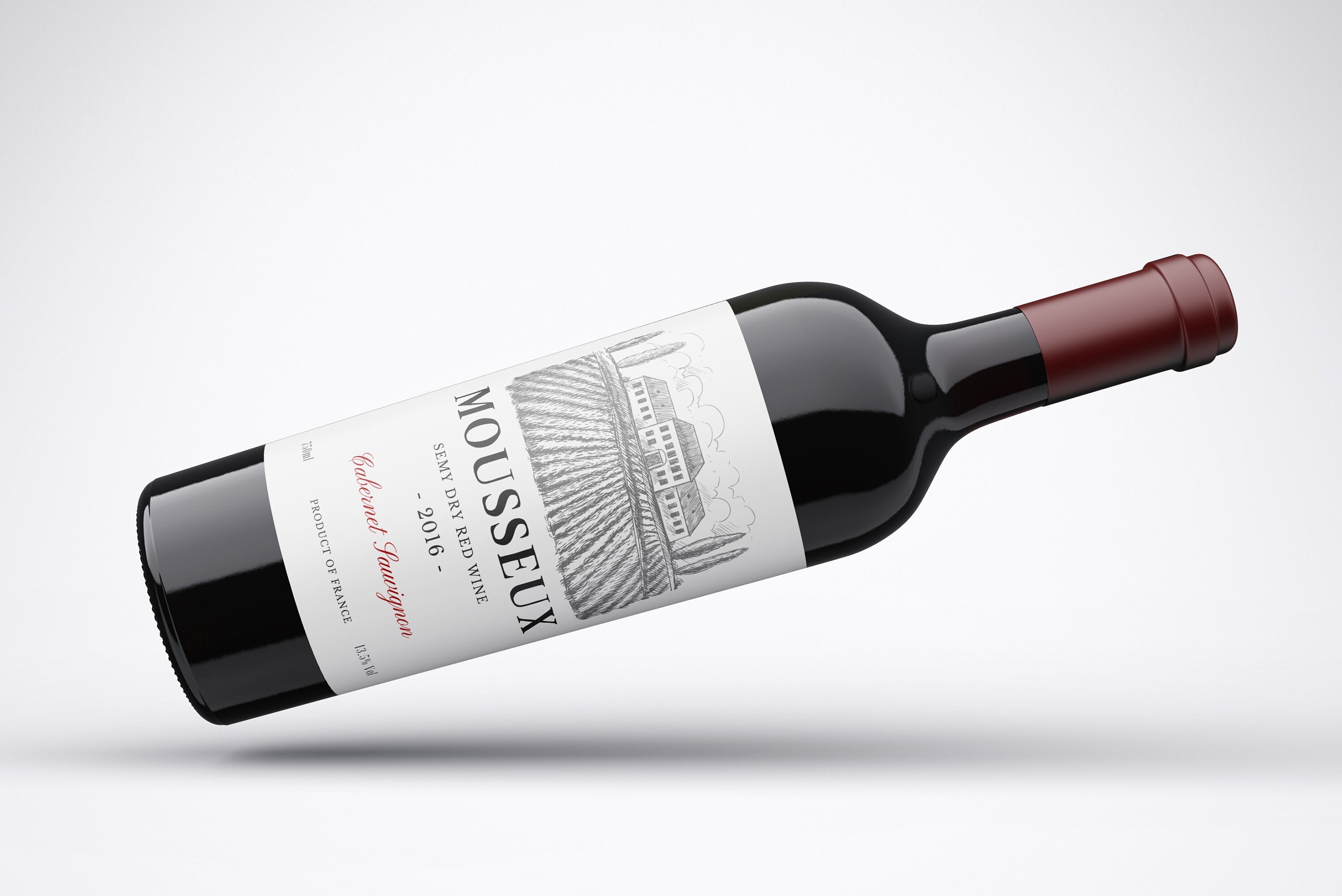 Editable Wine Label Design, Wine Labels Template, Canva Wine Label, Red