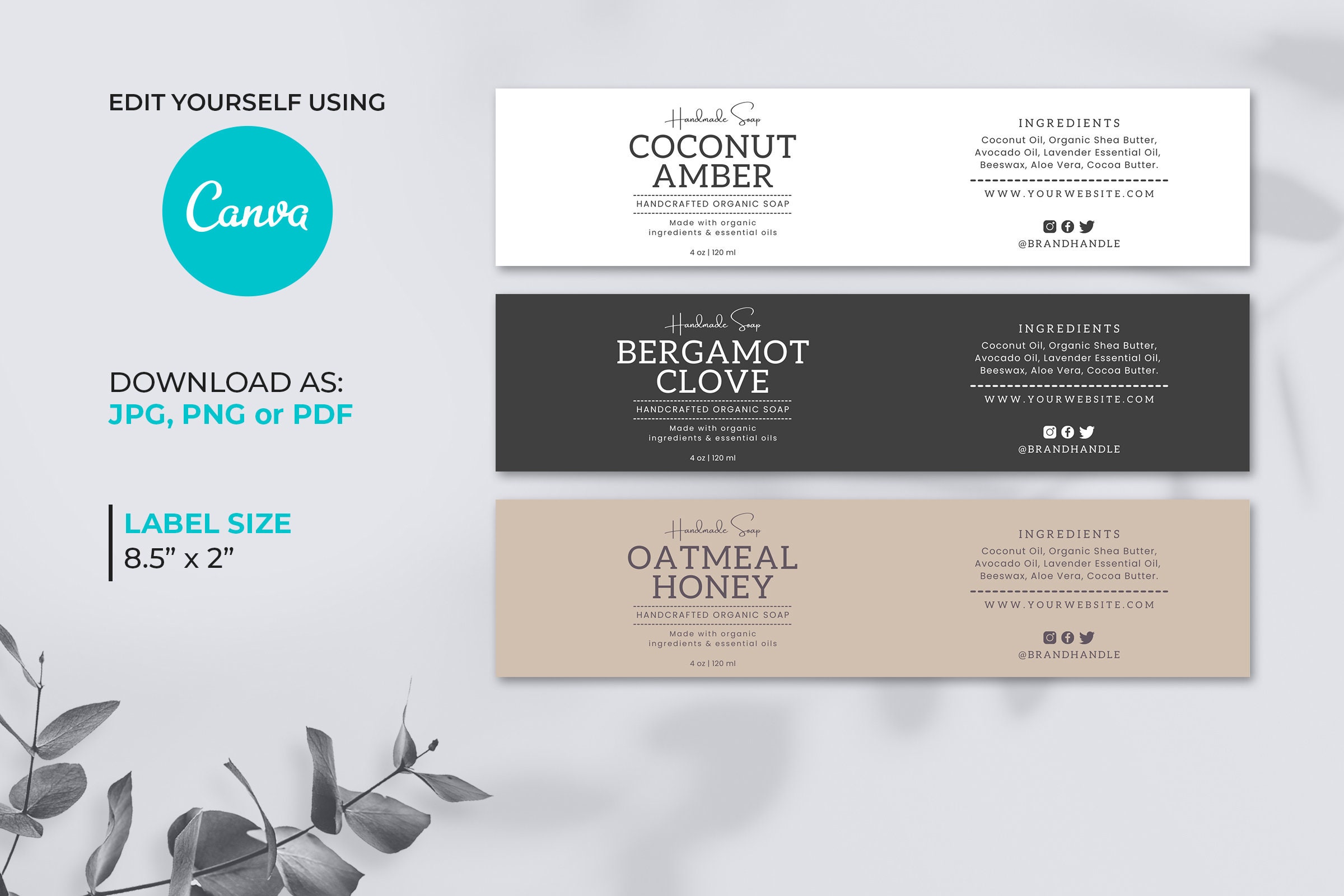 Soap Wrap Label Template Soap Bar Labels Bar Soap Labels - Etsy