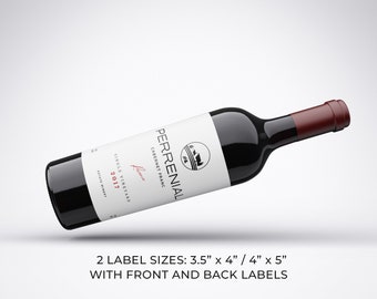 Red Wine Bottle Labels Template, Vintage Wine Label