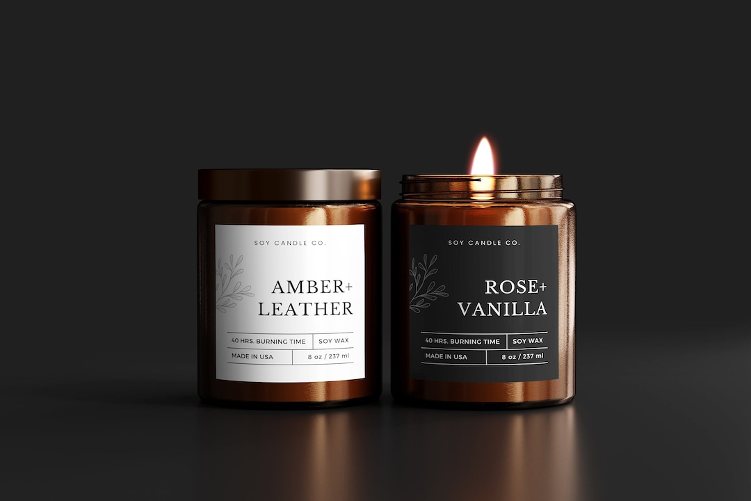 Candle Labels, Custom Candle Label, Luxury Candle Label Canva, Candle