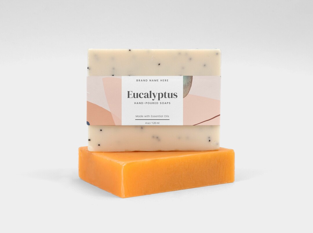 Handmade Soap Editable Label Template DIY Printable Soap Labels Wrap