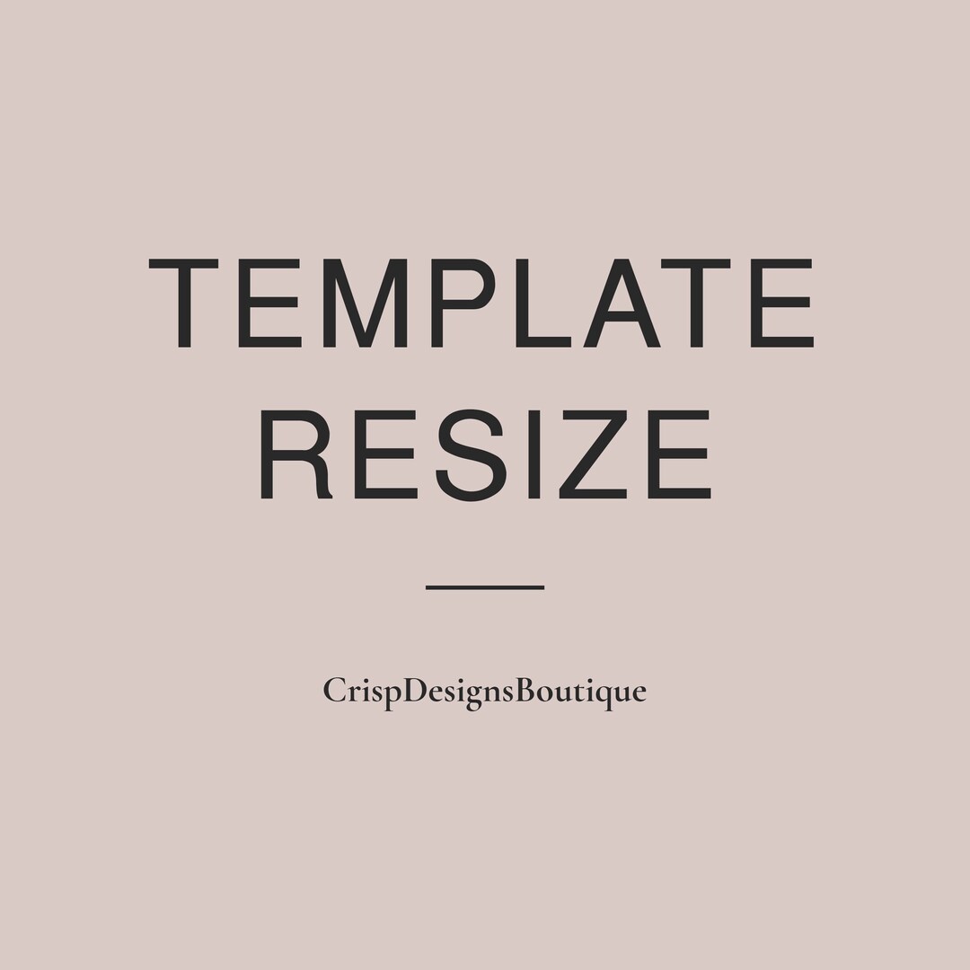 Size Small Template Template Resize - Add New Template Size - Custom Size - Etsy