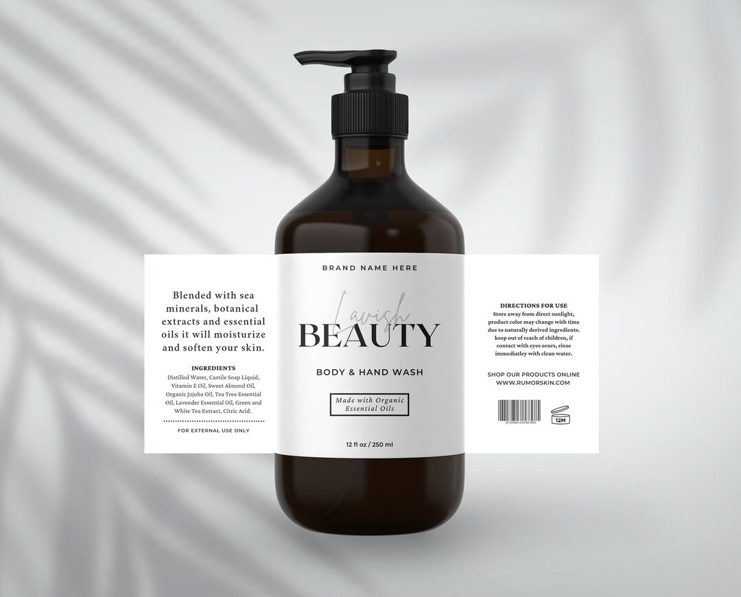 DIY Bottle Label Template - Essential Oil Label - Editable Boston Round ...