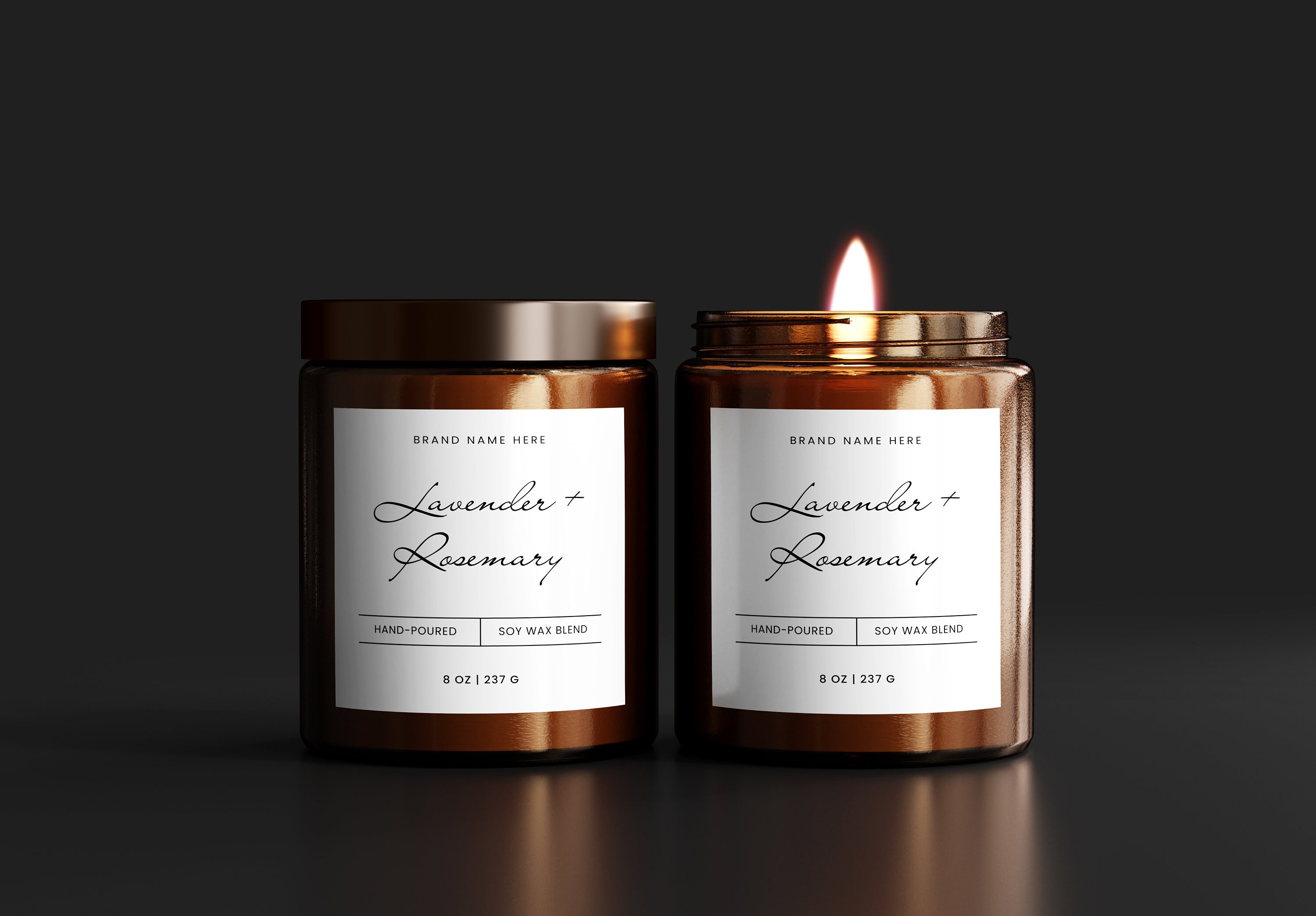 Editable Candle Label Template, DIY Candle Label Design, Printable ...
