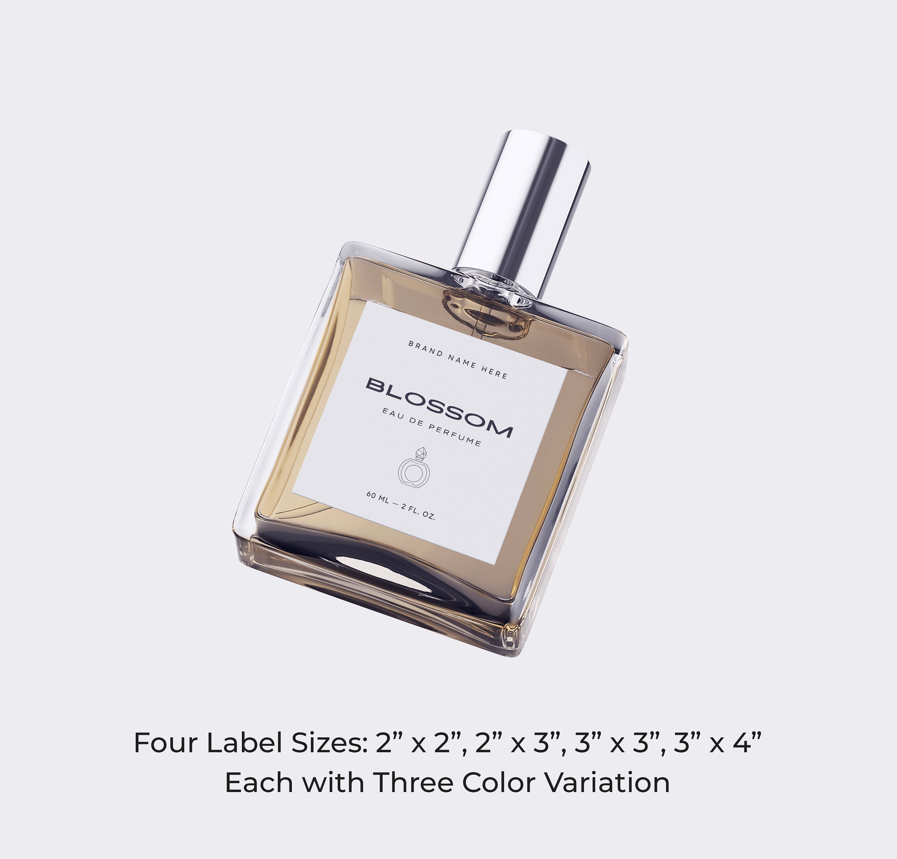 香水瓶ラベルテンプレート、カスタム香水ラベル、フレグランスラベル