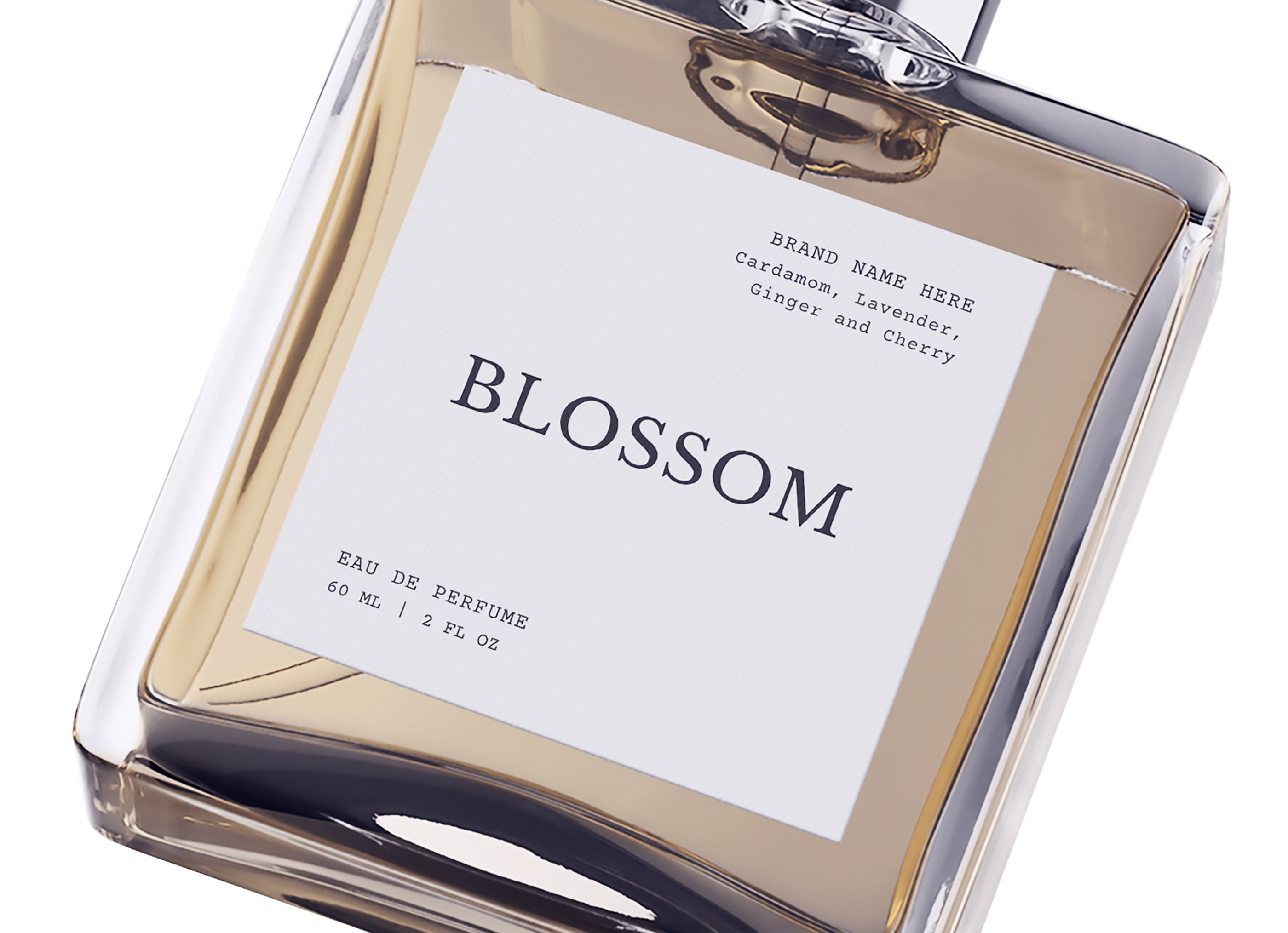 Perfume Bottle Label, Cologne Label, Fragrance Label Template, Luxury