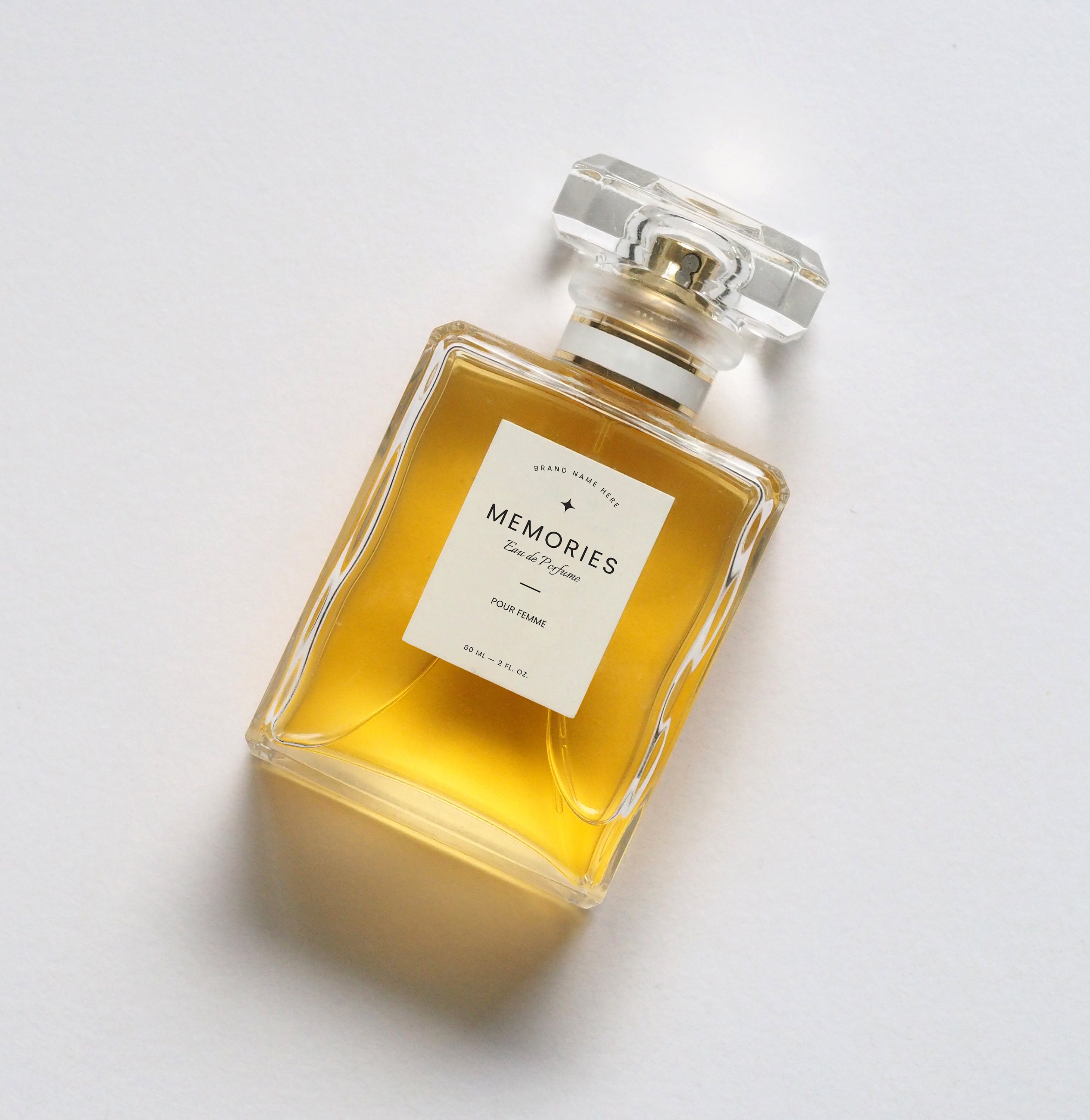 Perfume Bottle Label Template, Editable Perfume Labels, Canva Elegant