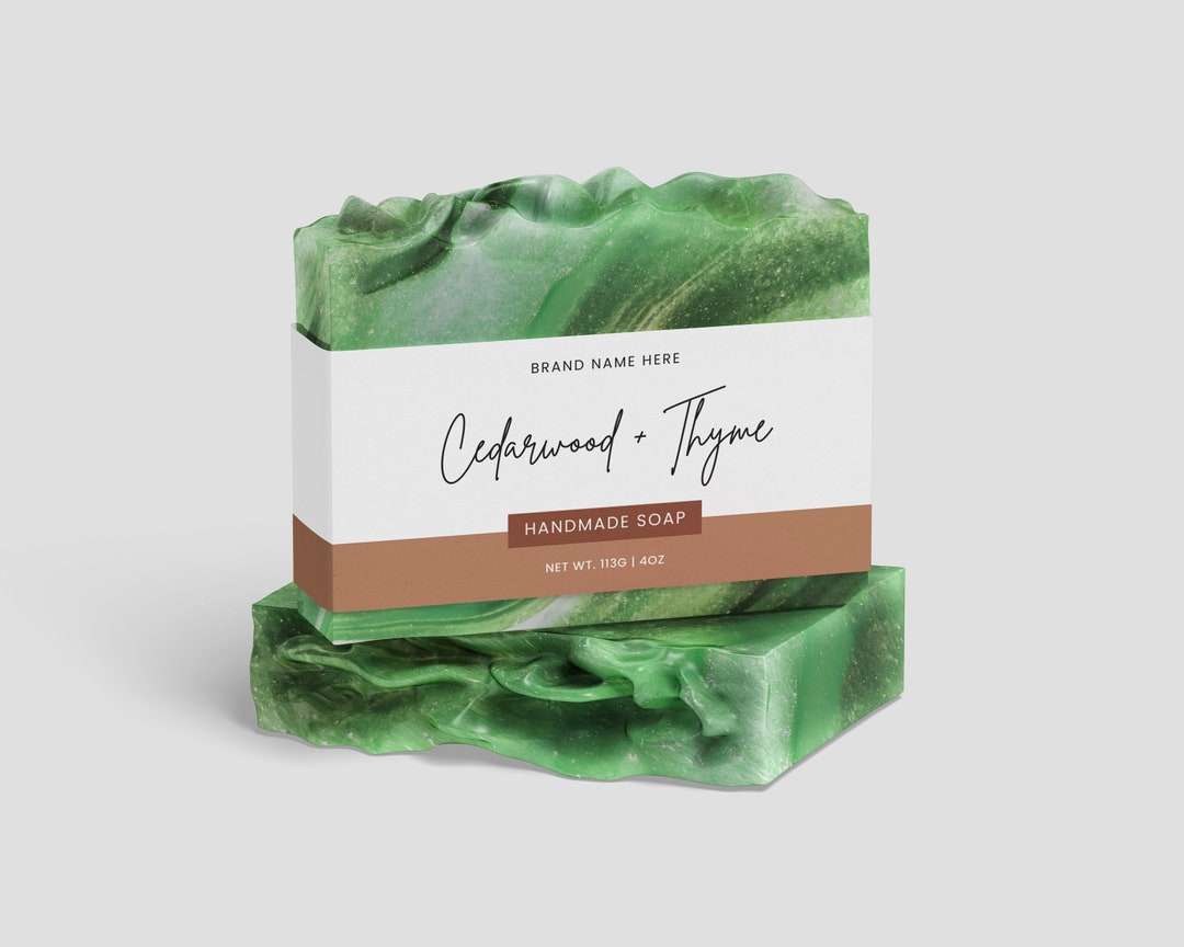 Handmade Soap Labels Template, Printable Soap Sticker Design, DIY Soap Packaging, Customizable