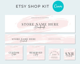 Minimalist Etsy Branding Kit - Etsy Shop Banner Template - Etsy Shop Kit - Etsy Store Branding - Modern Editable Etsy Shop Banner Set