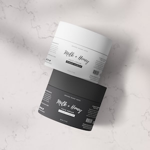 DIY Label Template - Editable Jar Label - 5x2 - Body Cream Jar - Cosmetic Jar Label Template - Canva Product Label Design - Skincare Label
